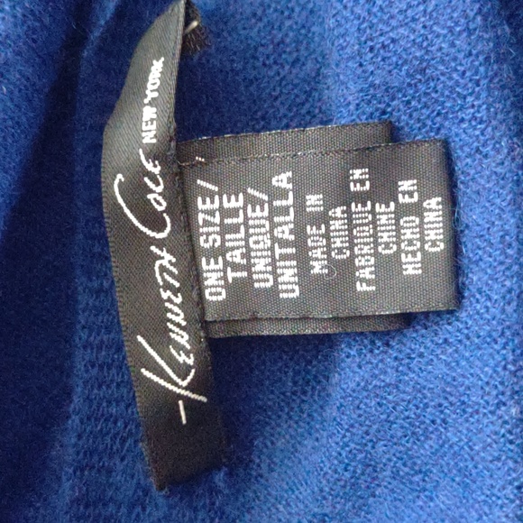 Kenneth Cole 100% cashmere infinity scarf Blue - Picture 3 of 4